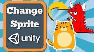 Unity Tutorial How To Change Gameobjects Sprite In Sprite Renderer Component. Simple C# Script.