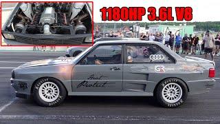 CRAZY 1180HP, 1380NM 3.6L TWIN TURBO V8 AUDI 80