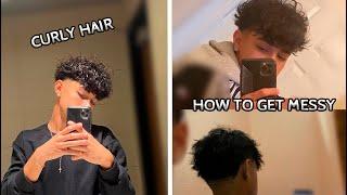 HOW TO GET MESSY/FLUFFY & CURLY HAIR TUTORIAL