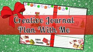 Christmas Creative Journal Spread - 2 pages - Plan With Me - Happy Planner Dot Grid Paper