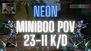 TH MiniBoo POV Neon on Lotus 23-11 K/D (VALORANT Pro POV)