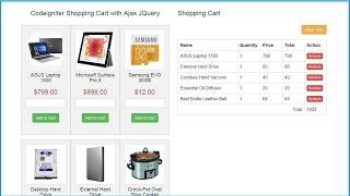 Codeigniter Shopping Cart with Ajax JQuery