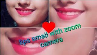 lips smail with zoom camera challenge