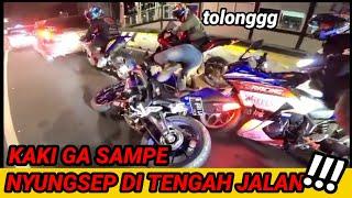 Crash‼️Team kuproy blangsak, motor baru langsung Jatoh lecet,