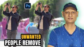 How to Remove Unwanted People in Photoshop || One-Click  Removal