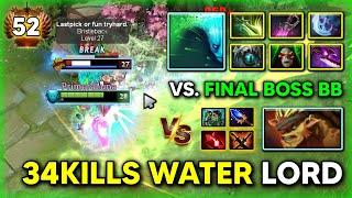 EPIC 34KILLS HARD CARRY Morphling Max Slotted Build Vs. Final Raid Boss Bristleback | 7.37e DOTA 2