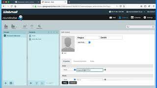 roundcube webmail - creating contacts and groups