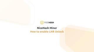 How to unlock LHR in NiceHash Miner