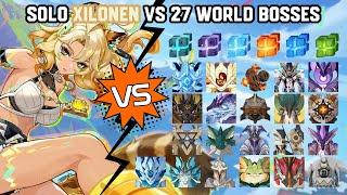 Solo C0 Xilonen vs 27 World Bosses (WL 9) Without Food Buff | Genshin Impact