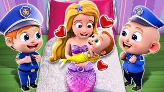 Baby Police Taking Care Mermaid ‍️ | Baby Police Song | New More Nursery Rhymes & Baby Songs