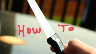 How to Sharpen a Knife (with a common household object) - School Project
