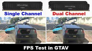 RAM: Single Channel VS Dual Channel FPS Test in GTAV Benchmark APU Low-End PC Entry-level LowSpecs