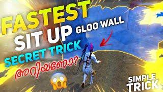 FASTEST SIT UP GLOO WALL TRICKMalayalam tutorial