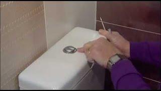 How to fix water running into a pan from a push button cistern.