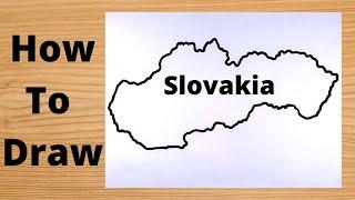 Slovakia Map Drawing - Easy Trick