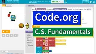 Code.org Virtual Pet with Sprite Lab Part 6 | Answer 2020 | Course F Lesson 18 Express Lesson 27