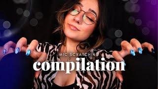 ASMR | 1 HOUR Mic Scratching COMPILATION  (w/ black screen at the end)