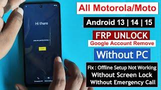 All Motorola/Moto FRP Bypass/Unlock Android 13/14/15 Without Pc/Google Account Remove Motorola 2025