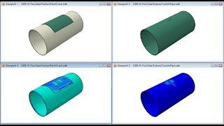 Abaqus Tutorial: Modeling of a cracked pipe repaired with a composite patch.