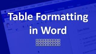 Table formatting in Word | MS Word Tricks