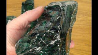 Green Obsidian; Volcanic Dragon Glass from Mexico Unboxing