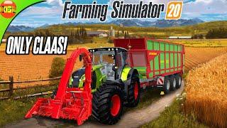 Only Claas Vehicles Challenge! Making Chaff in Farming Simulator 20 - Timelapse Gameplay, Fs20