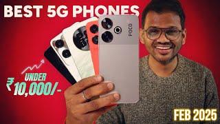 TOP 5 Best 5G Phones Under 10000 in FEB 2025 l Best SmartPhone Under 10000