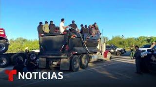 Hallan a más de 60 inmigrantes indocumentados en un camión de basura en Texas | Noticias Telemundo