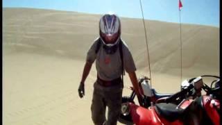 Bad crash at glamis. trx450r