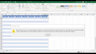 วิธีแก้เพิ่มคอลัมน์กับแถวไม่ได้ใน Excel #ความลับExcel