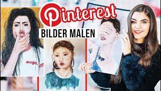 Portrait Realistisch Zeichnen & Malen - 3 Pinterest Bilder DIY's // I'mJette