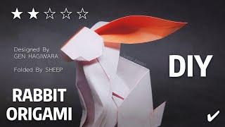 DIY Origami Challenge # 6 / Rabbit / How to make a paper Rabbit. Super Easy Origami Rabbit Tutorial