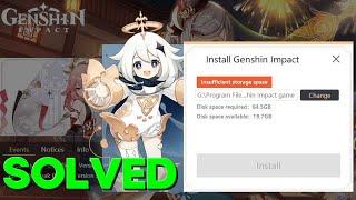How to Fix Genshin Impact Insufficient Storage Error in Windows Pc or Laptop - Complete Tutorial