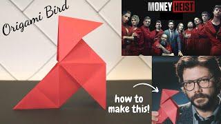 La Casa de Papel (Money Heist) Origami Bird | How to Make Professor's Origami Bird