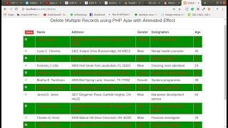 Delete Multiple Records using PHP Ajax with Animated Effect