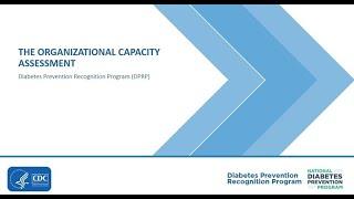 CDC, National Diabetes Prevention Program, DPRP Organizational Capacity Assessment Webinar