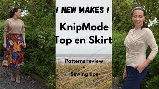 Latest makes! #KnipMode Top and skirt +bonus pants sewing patterns review