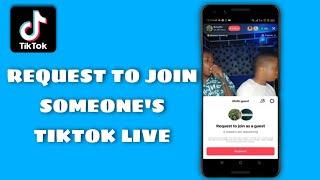 How to request to join a live on tiktok