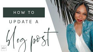 How To Update A Blog Post In Showit