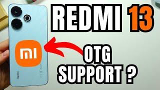 Does Redmi 13 support OTG?