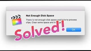 iMovie Not Enough Disk Space error - Solution!