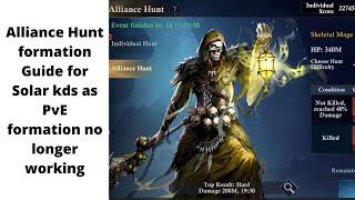 Alliance hunt formation guide for solar kingdoms as PvE formation no longer working | King of Avalon