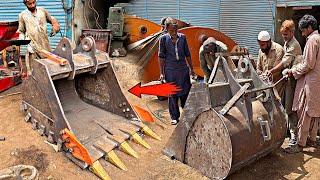 This complet process of making a new excavator bucket is called an American bucket