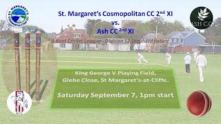 Live stream of a Kent Cricket League fixture: St. Margaret’s Cosmopolitan CC 2nd XI vs Ash CC 2nd XI