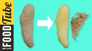 How to Peel Ginger | Jamie’s 1 Minute Tips