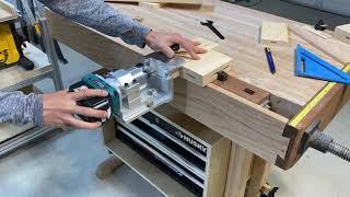 A few tenon size with Tianli handheld mortiser