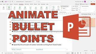 How to use animation to make bullet points more interesting in powerpoint