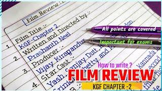 Film review | Film review writing | film review format | film review for class 12