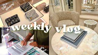 productive vlog| dior unboxing, studying, cleaning and organizing, spending time with friends