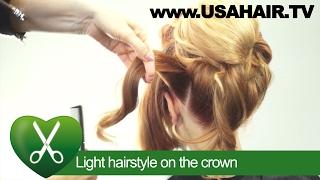 Light hairstyle on the crown. parikmaxer TV USA